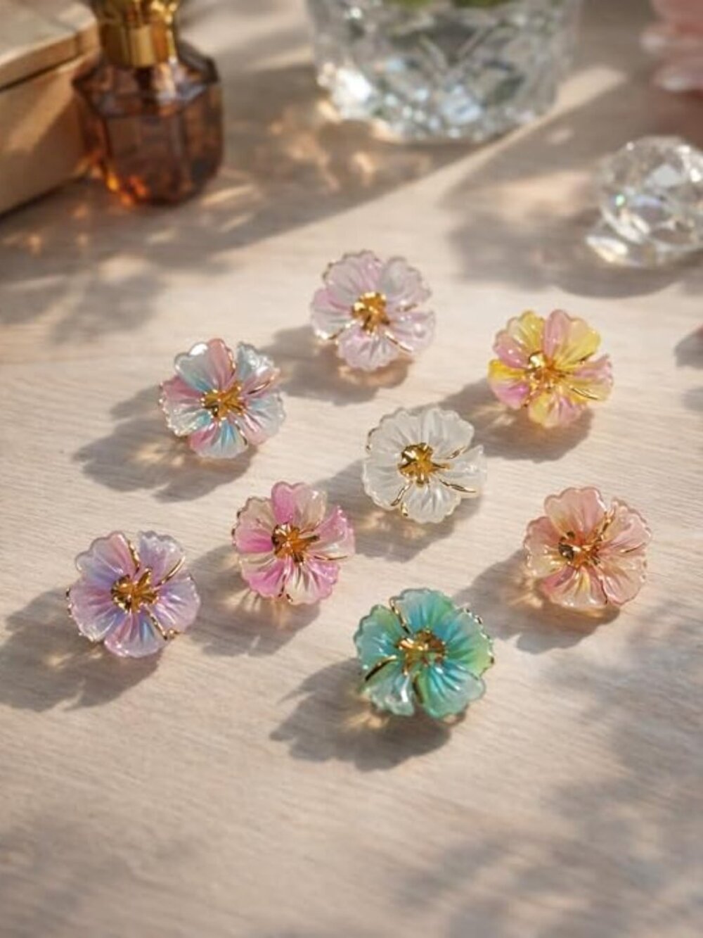 Flower Shoe Charms 8pcs